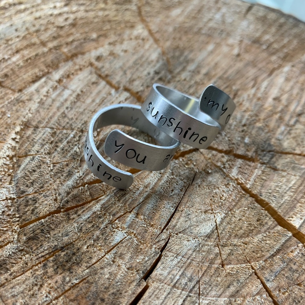 ‘you are my sunshine’ + ‘my only sunshine’ Rings